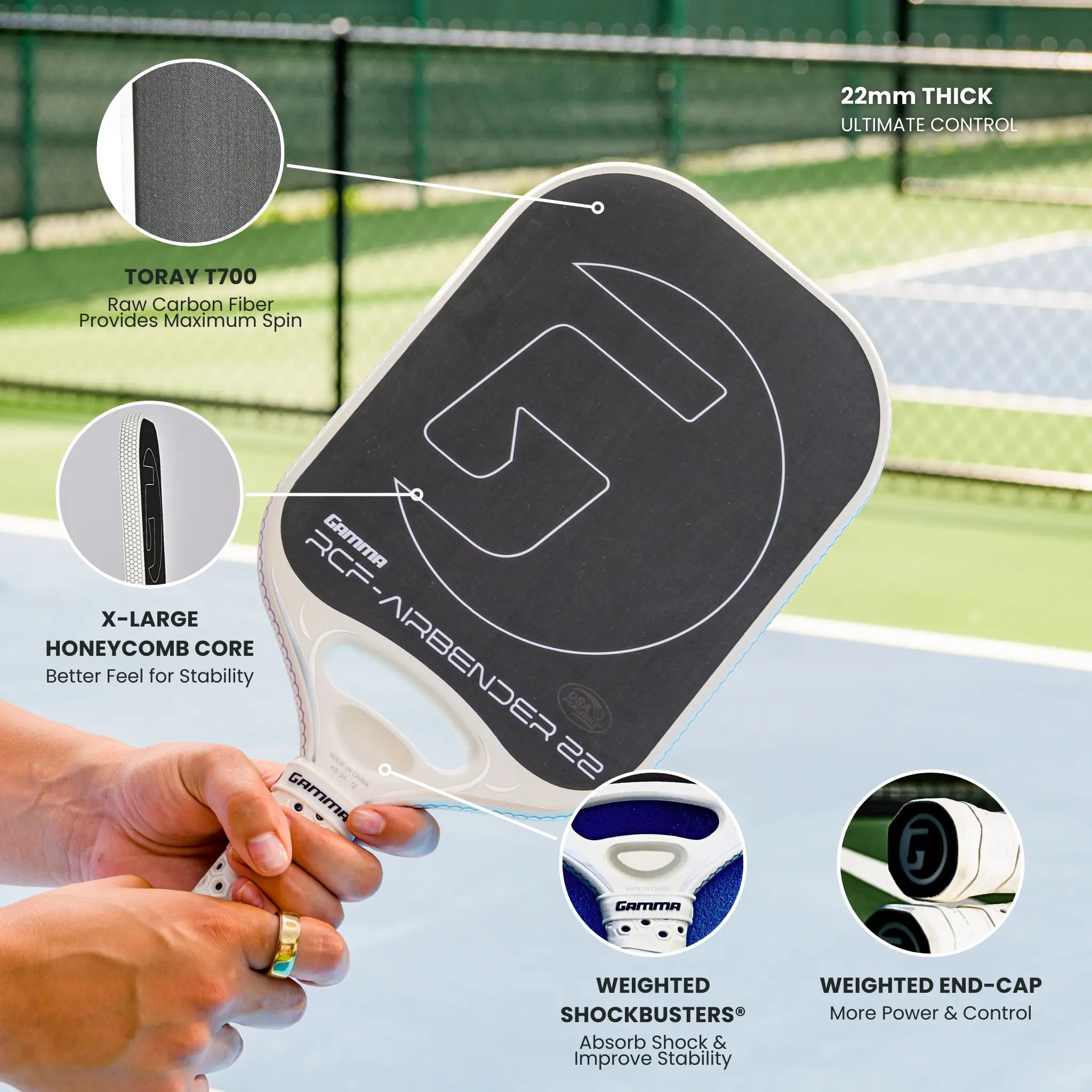 GAMMA Airbender 22 Pickleball Paddle - Gamma Sports GAMMA Airbender 22 Pickleball Paddle - Gamma Sports
