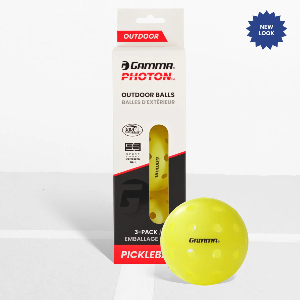 GAMMA PHOTON OUTDOOR PICKLEBALL 3 PACK - Gamma Sports