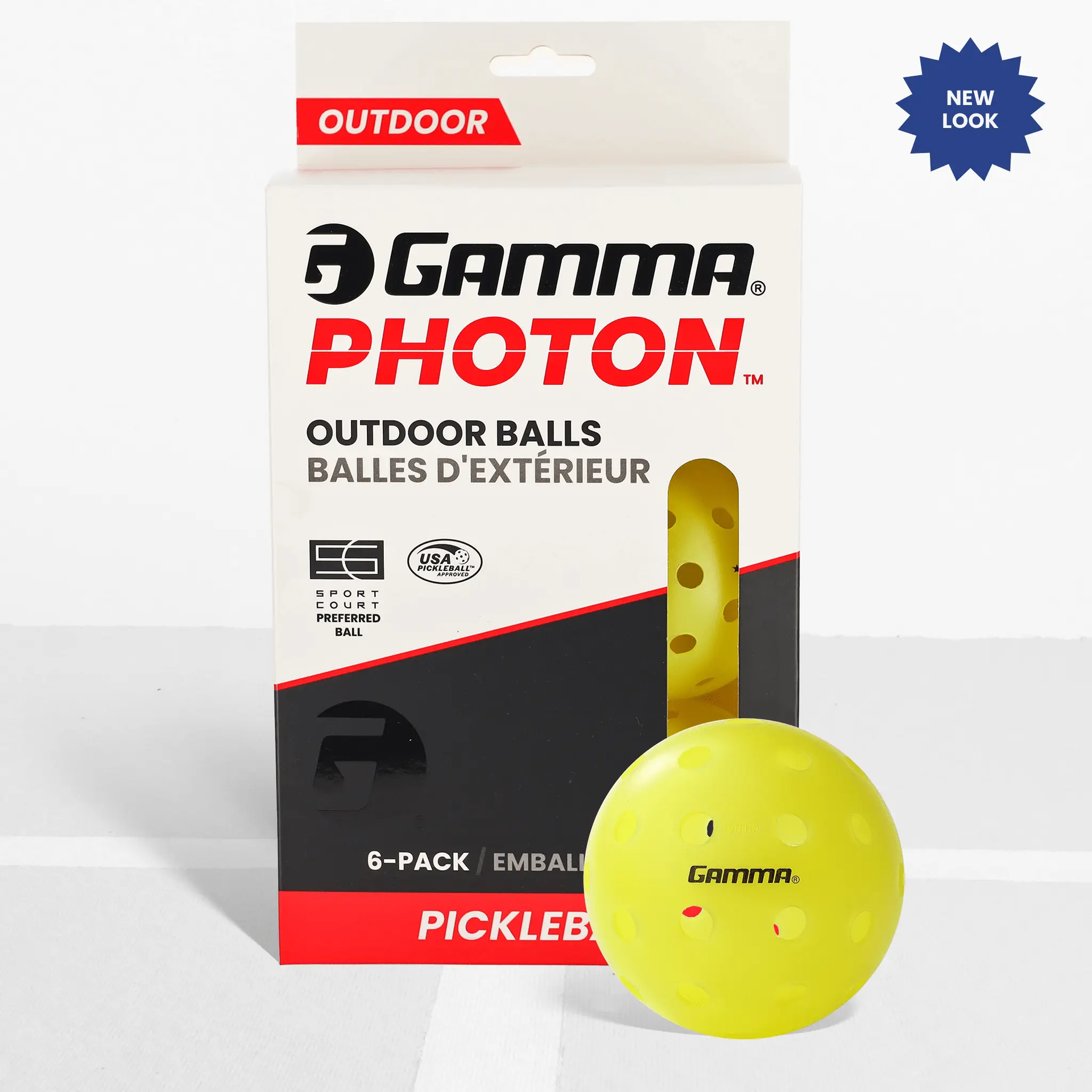 GAMMA PHOTON Outdoor Pickleball 6 Pack - Gamma Sports