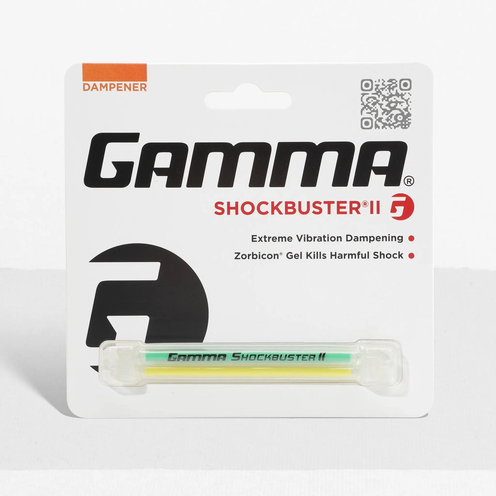 Ammortizzatore Per Racchetta Gamma Shockbuster II - Antivibrante A Forma Di Verme - Gommino Antishock Per Tennis - Giallo/Nero - 4
